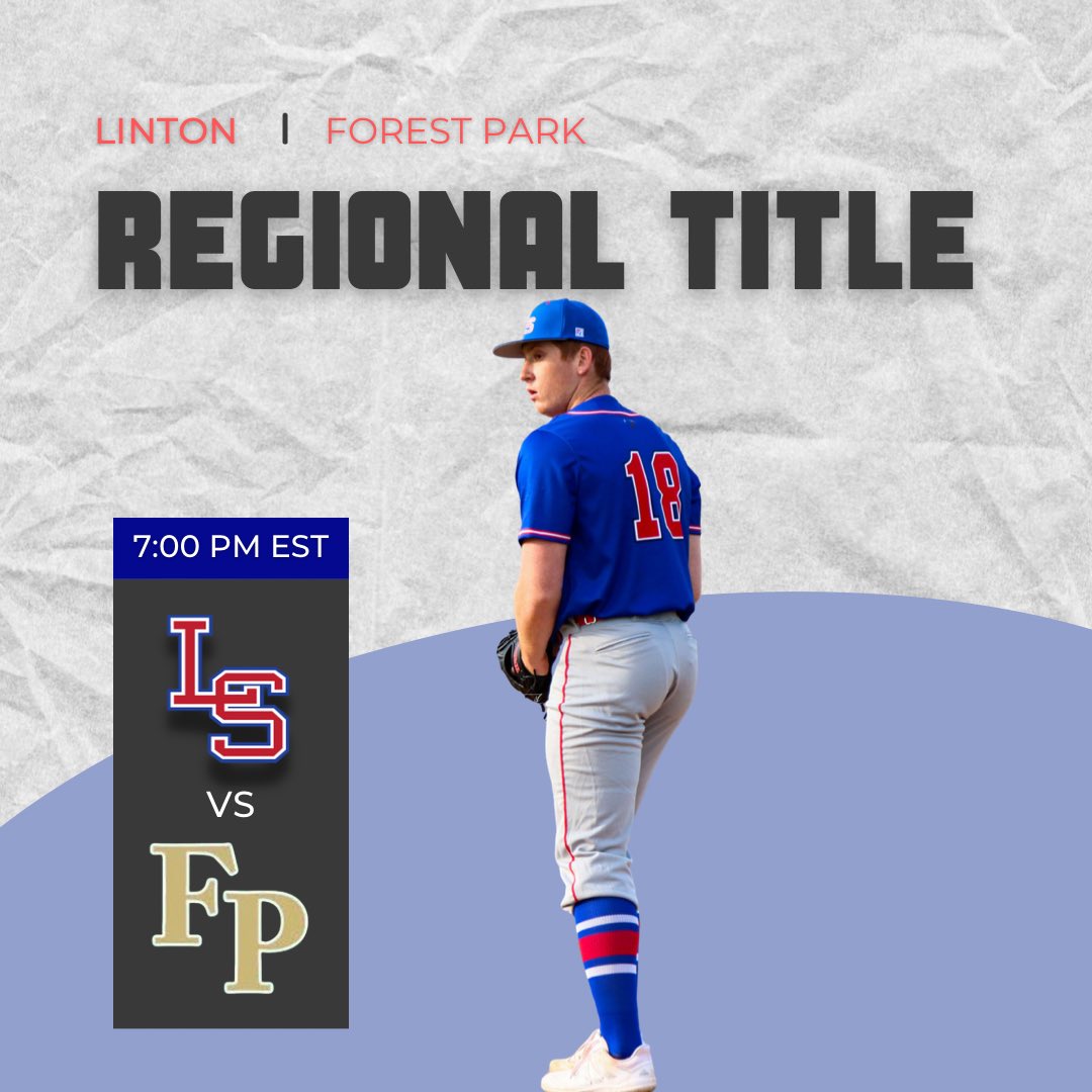 LintonBaseball's tweet photo. Championship game is set! @Rick_Sports10 @pughgrant
🆚 Forest Park
🕕 7:00 EST (6:00 CST)
📍 Evansville, Indiana
🏟 Bosse Field
#MinerNation, we need your support! Let’s fill the stands with Res and Blue! 🔴🔵⚪️⚫️ #BartStrong #MinerPride #SurviveAndAdvance https://t.co/7igV5N05H4