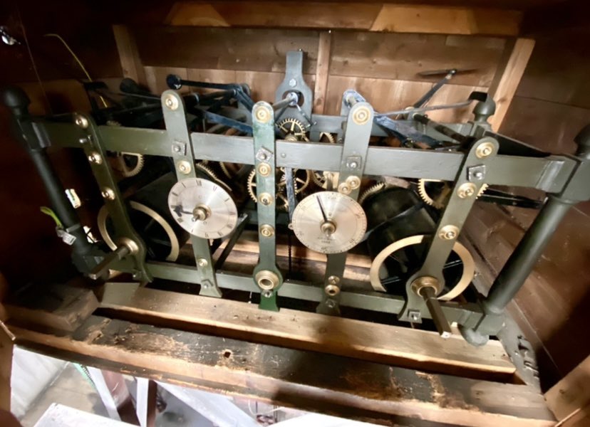 dr_peter_moore's tweet photo. @katephillips29 I don’t know a great deal about clocks but it does remind me of what’s in the cupboard inside the clock tower @EHAudleyEnd ! https://t.co/Qxdc4OhYYi