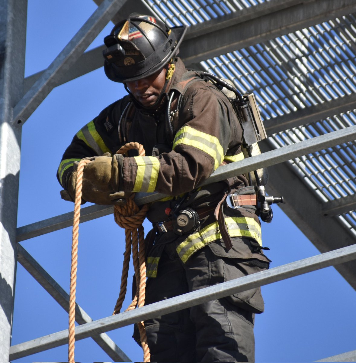 ffshifflett's tweet photo. Warner Robins firefighters training for 2023 Firefighters Combat Challenge #WRFD #fire #gafire https://t.co/iXIWrjiZFu