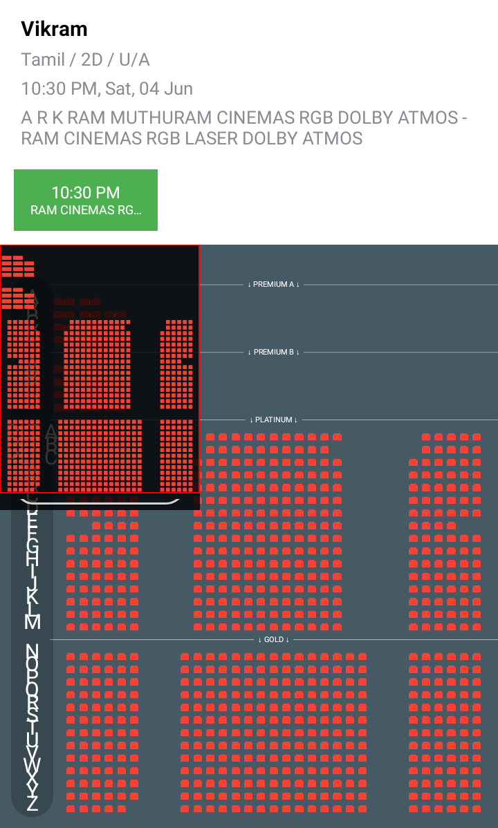 i_RA_Anand's tweet photo. #Vikram Day 2
Saturday Nightshows in
#NellaiCity (6/6 Full ) 🔥
#Ram (767 Seats)- Soldout
#Muthuram (740 seats)- Soldout
#SriRathna (714 seats)- Soldout
#Bombay (598 seats)-Soldout
#Senthivel (480seats)- Soldout
#Alangar (456seats) - Soldout
@RamCinemas @AlangarCinemas https://t.co/MZ1ID8NsKp