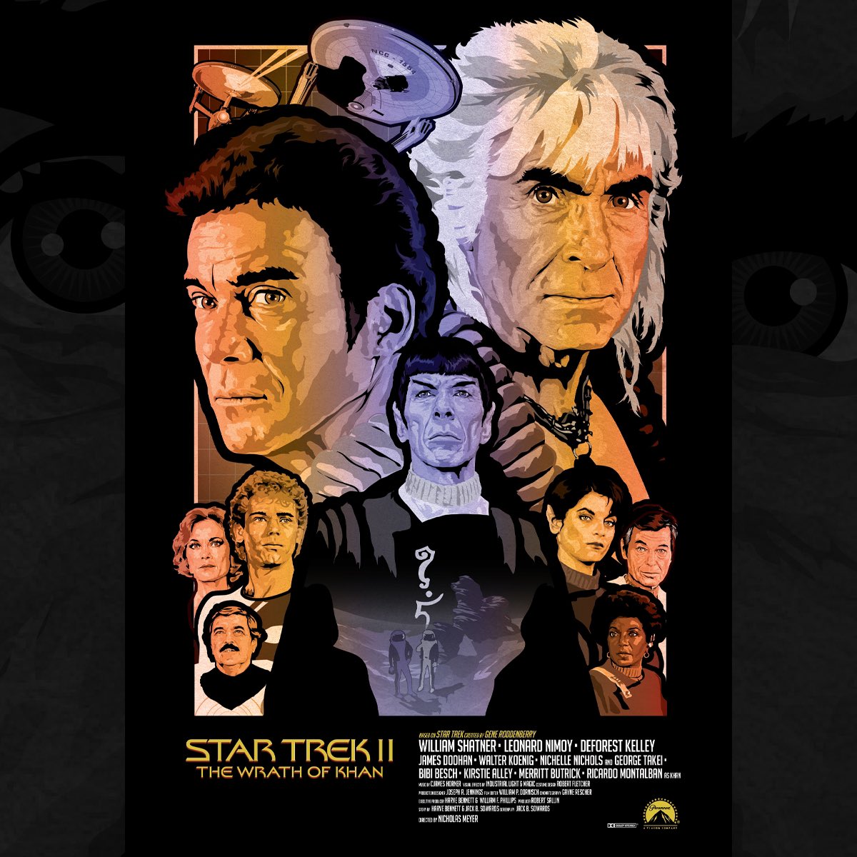 Since it is Star Trek II-the Wrath of Khan’s 40th anniversary here’s a poster I made in adobe illustrator a few years back, enjoy <a href="/StarTrek/">Star Trek</a> @ArtofTrek #wrathofkhan