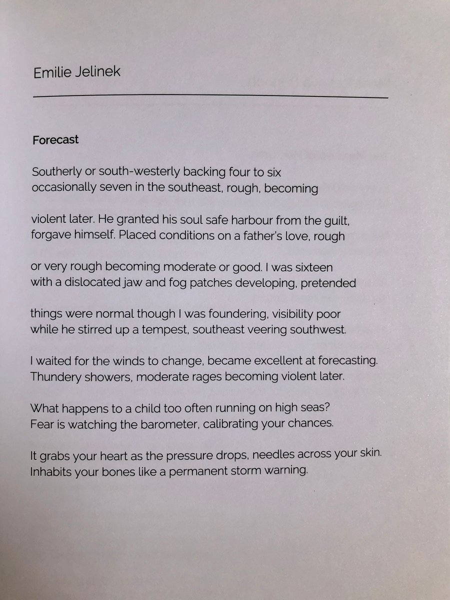 Emilie Jelinek (@emilie_jelinek) on Twitter photo A different measure of the Beaufort scale. My poem, Forecast, in <a href="/FinishedPoetry/">Finished Creatures Poetry Magazine</a>'s latest issue A different measure of the Beaufort scale. My poem, Forecast, in <a href="/FinishedPoetry/">Finished Creatures Poetry Magazine</a>'s latest issue