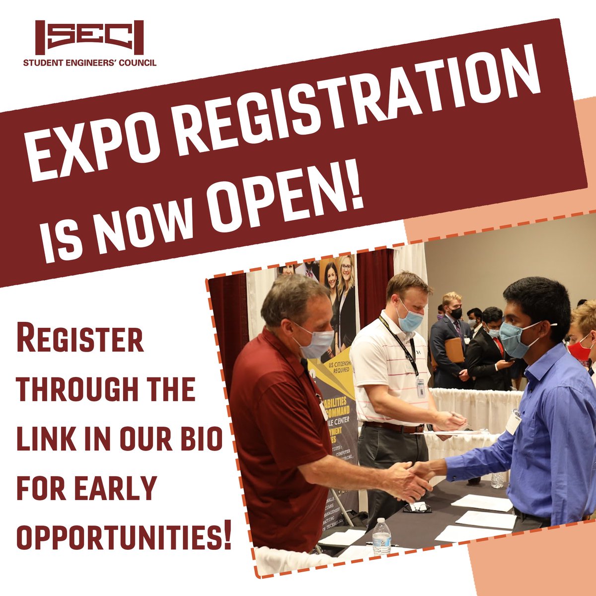 Engineering Expo Registration is open! Make sure to sign up before the first day of class next semester for early access to opportunities before the career fair. It only takes a minute or two, so be sure to register soon!
#engineeringexpo #vtengineering
linktr.ee/secatvt