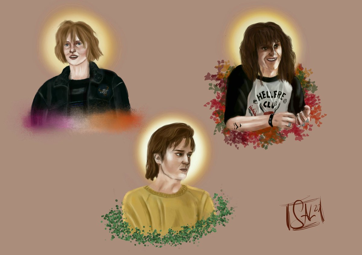 merigoldart's tweet photo. Portraits of my favorite Stranger Things characters this season. ❤

#strangerthingsseason4 #digitalart #artist #STRANGERTHINGS4 #StrangerThingsfanart #eddiemunson  #steveharrington #robinbuckley https://t.co/huatcibGEZ