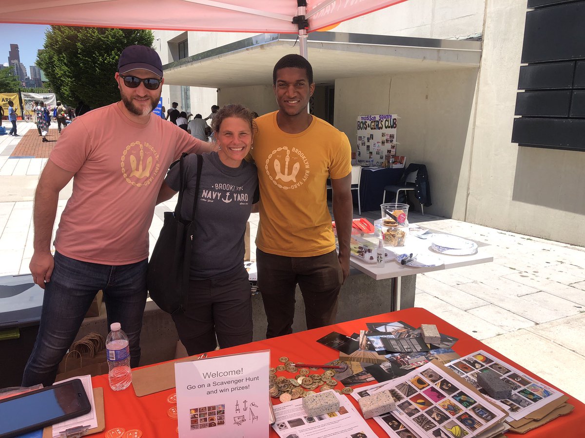 Having a blast hosting free scavenger hunts as part of <a href="/BklynNavyYard/">Brooklyn Navy Yard</a> end of school party! Come on down to 141 Flushing Av for games, food, and fun!