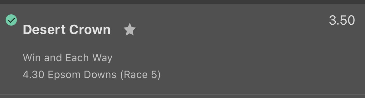 _Jack_Wright's tweet photo. 🏇 Horse Racing fans - @AMK_HorseRacing great new account to follow here with a cracking free telegram chat channel too. 

Pointed me to the winner of the derby and a 66/1 place too! 

Cheers lads! 🥂 https://t.co/dQT4OlZPA3