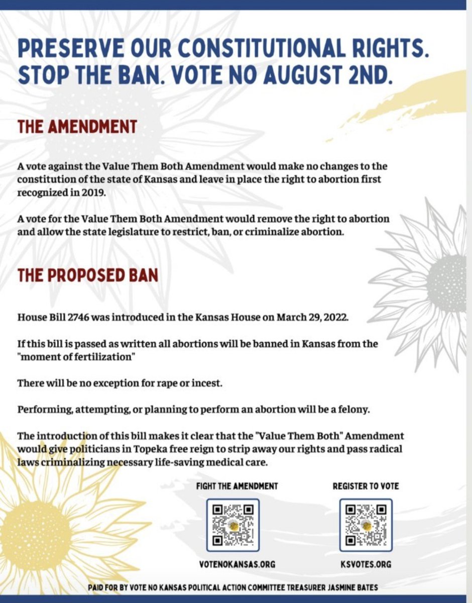 DeafyMirMir's tweet photo. Register to vote no against the proposed abortion ban in Kansas! https://t.co/h17MCEsyQj