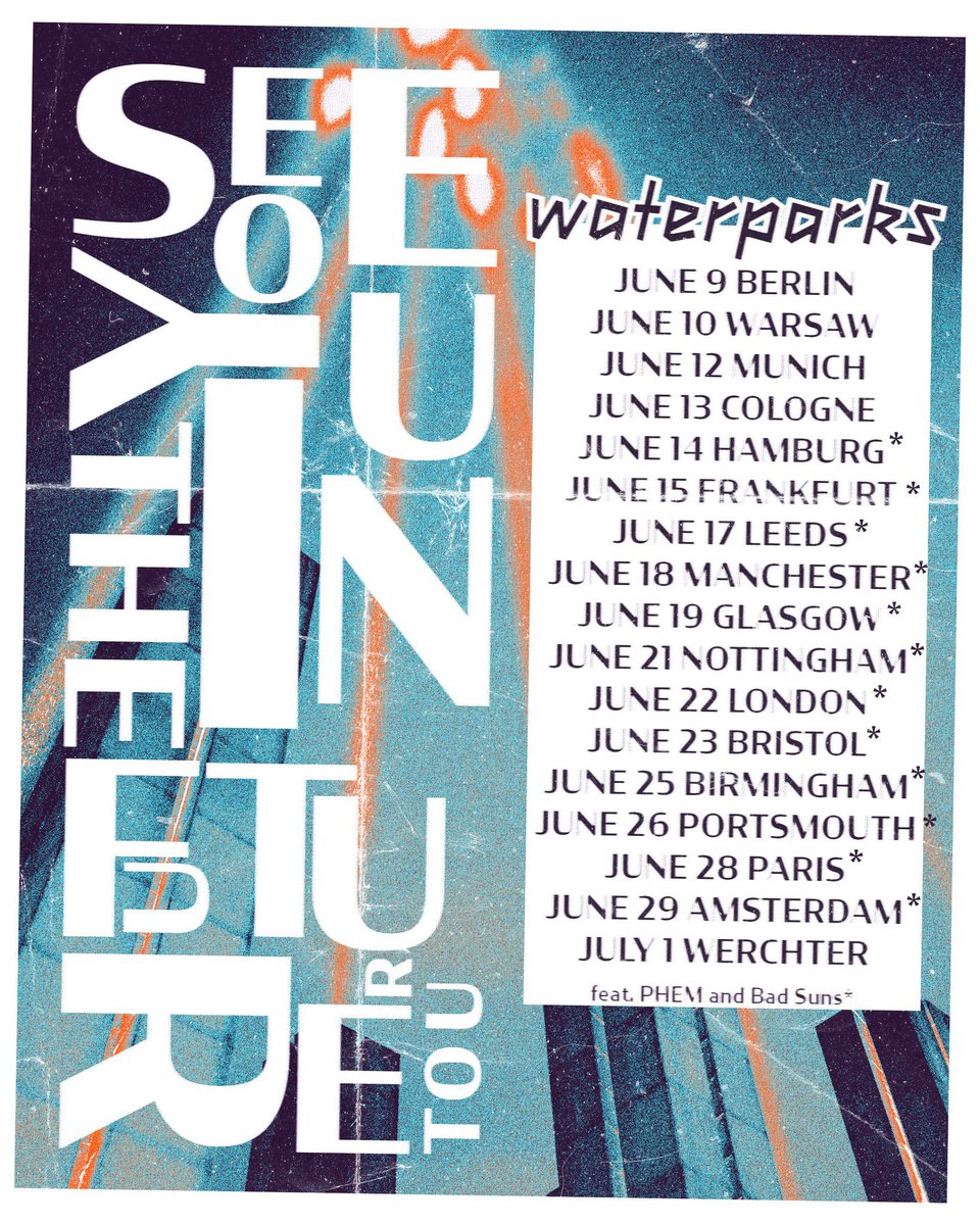 waterparks's tweet photo. EUROPE + UK SHOWS START NEXT WEEK 🔴 WHO GOT TICKETS? ROLL CALL UNDER THIS TWEET, MAKE FRIENDS TO LINK WITH AT YOUR DATE 🔴🔴🔴

TICKETS: https://t.co/EKXdUAFE8R https://t.co/bnPUknTusK