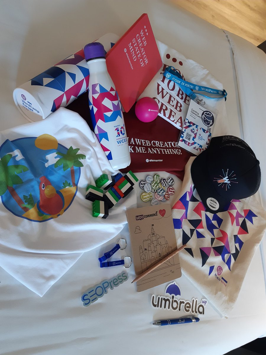 wpmarmite_en's tweet photo. Thanks for spoiling us with goodies! 🤩

But most importantly, it was a pleasure meeting you guys IRL.

Until next time! 💙

#WCEU2022
@acymailingoff @wpumbrella @wp_rocket @ThemeIsle @jetpack @WooCommerce @elemntor @wp_seopress @wordpress https://t.co/Q3sEE6Y7YI