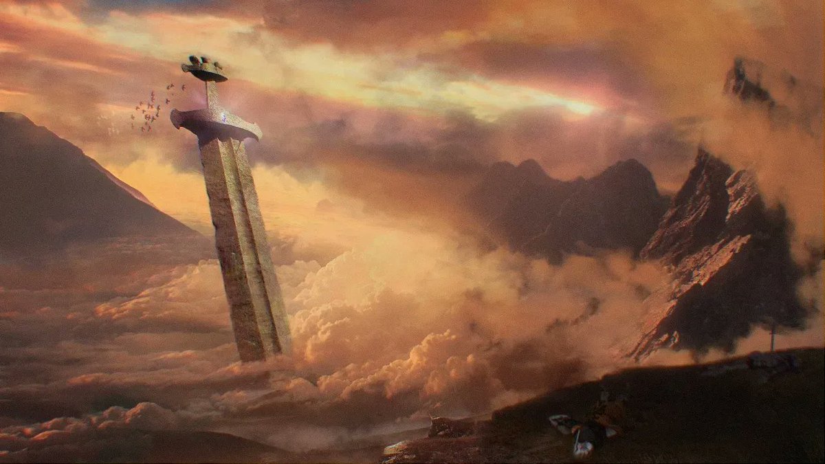 ContesDeClefs's tweet photo. Un règlement de compte au plus haut des sommets du monde, face à l'épée du géant. #photoshopediting #digitalart #fantasy. https://t.co/ldSLzX5rCT