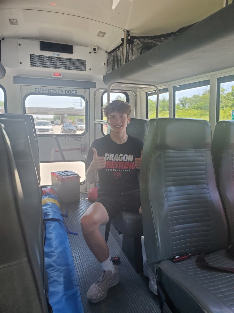 The one, the only, Jack Rossell is en route to Bloomington for the <a href="/IHSAA1/">IHSAA</a> Boys State Meet!! Pole Vault begins at 3:00. He’s had a phenomenal season and has worked hard to reach this goal. Good luck <a href="/jack_rossell/">jack rossell</a>!!!
#Road2State <a href="/NPHSDragons/">New Palestine Dragons</a>