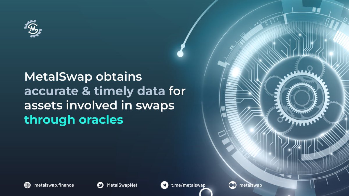 DenariaHub's tweet photo. #MetalSwap obtains accurate &amp; timely data for assets involved in swaps through oracles. 

Oracle-based infrastructures running on the blockchain coordinate the collection of data from various sources, taking into account both the physical and financial trades listed on exchanges. https://t.co/IUBYx95v7B