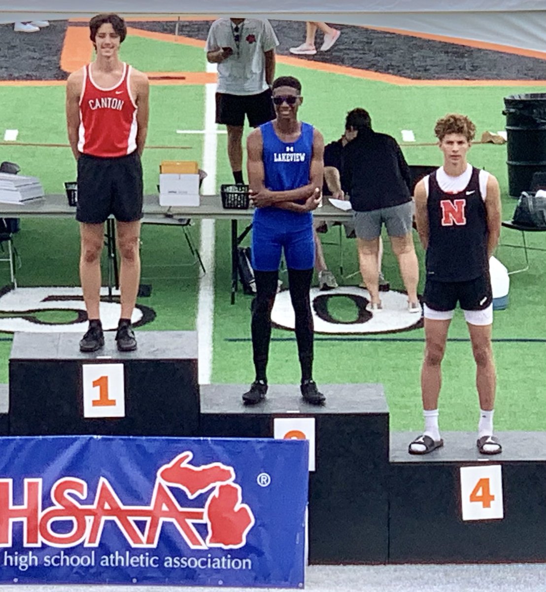 SportsWildcats's tweet photo. Huge congratulations to ⁦@JalenC03⁩ on earning All-State by placing 4th in the HJ at ⁦@MHSAA⁩ D1 meet. Jalen becomes the first athlete ever at Northview to earn All-State in three sorts his senior year(🏈🏀🏃🏿‍♂️). Very impressive. #worktowin https://t.co/bBK2S4d0oM