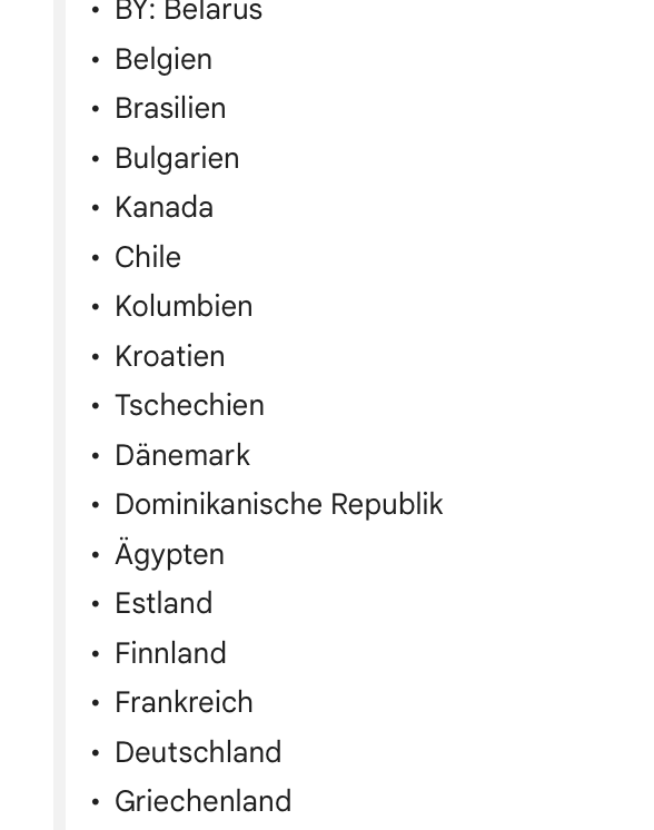 nettwerkerin's tweet image. Lustiger #AlgorithmFail: Sortiert nach der englischen Länderbezeichnung, aber angezeigt werden die auf deutsch übersetzen Länderbezeichnungen. Haha. Gesehen bei einem @GoogleDE-Service