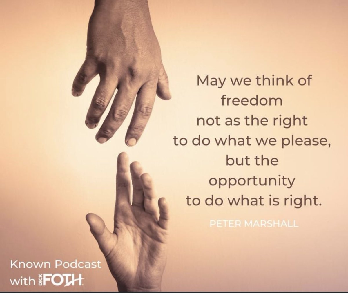 JMichael_Smith's tweet photo. #Podcast “May we think of freedom not as the right to do what we please, but the opportunity to do what is right.” ~Peter Marshall https://t.co/sowTEIInXW #knownpodcast #dickfoth #freedom #sacrifice #love #freedomisntfree #thefaithful #truecourage https://t.co/ZoCXXJrT6V