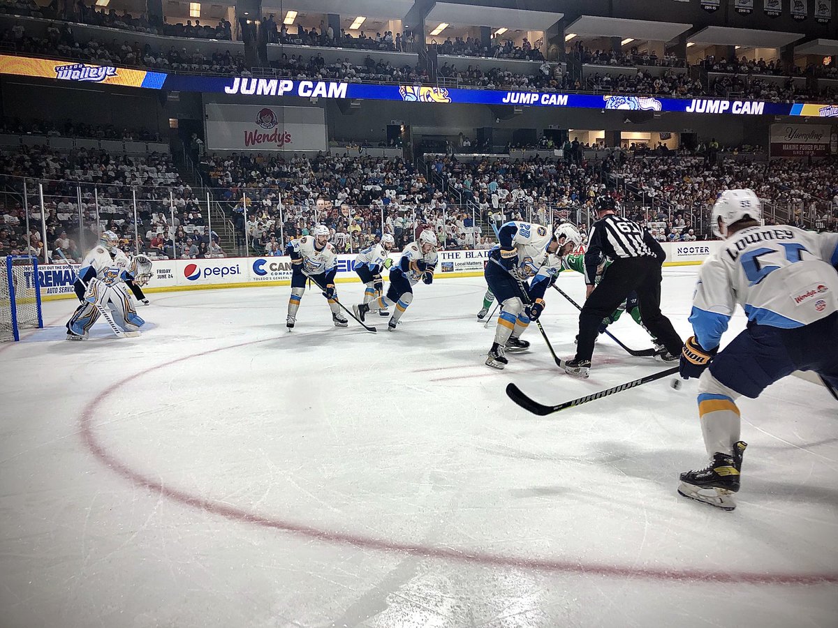 Andrew Hemminger (@capnahemm) on Twitter photo Despite the 3-2 loss, it was awesome sitting on the glass for Game 1 of the Kelly Cup finals. <a href="/ToledoWalleye/">Toledo Walleye</a> Despite the 3-2 loss, it was awesome sitting on the glass for Game 1 of the Kelly Cup finals. <a href="/ToledoWalleye/">Toledo Walleye</a>