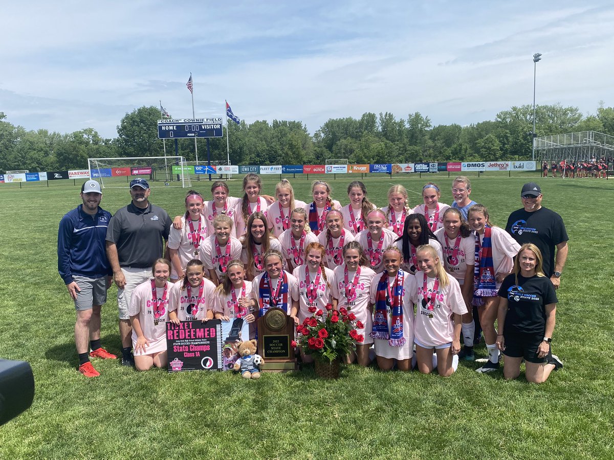 The Des Moines Christian Lions are your class 1A girls state soccer champions! Congratulations! #dmcgirlssoccer