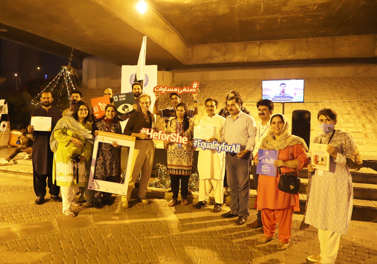 UNFPAPakistan's tweet photo. The @UNinPak celebrates #LivingIndus at #LahootiMelo2022 for #OnlyOneEarth https://t.co/E0kkkdA8fA