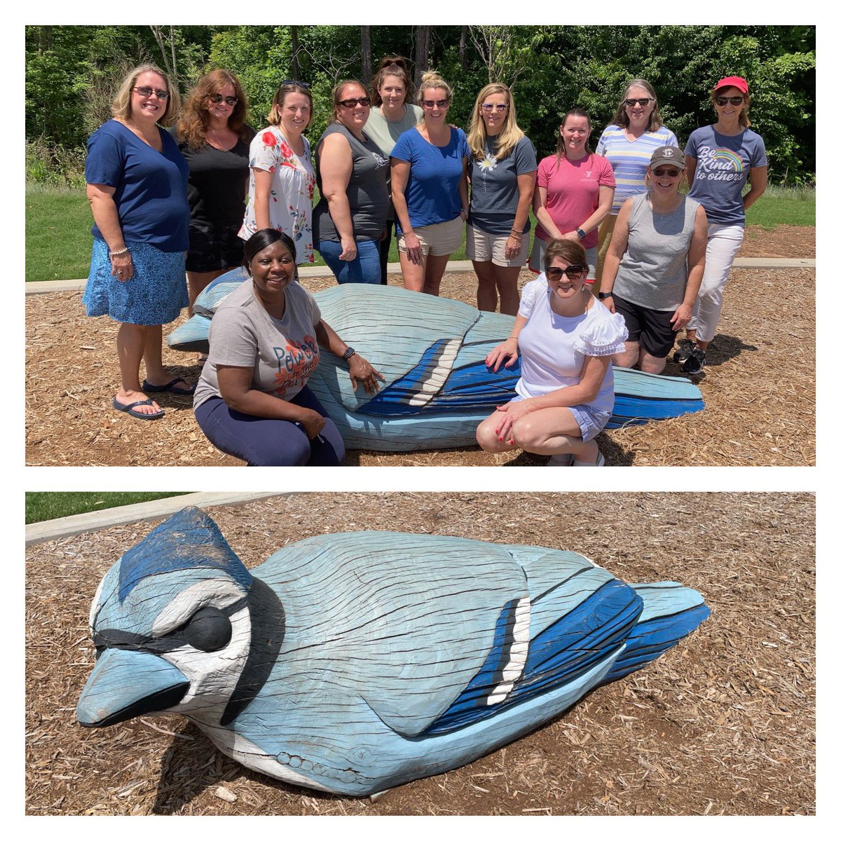 We had a great time with our <a href="/sanfordcreek/">SanfordCreek ES</a> staff family picnic today! #grateful #family #weneedthisbluejay 💙