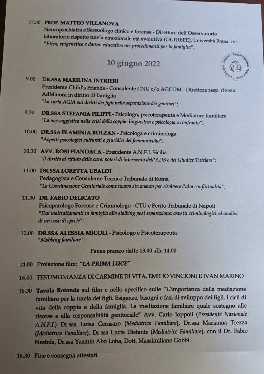 Una vetrina aperta sulle problematiche complesse in materia di diritto di famiglia. 
#convegno #dirittodifamiglia