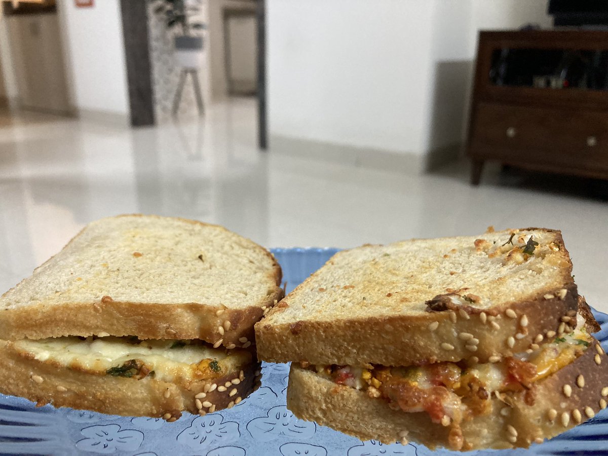 Saturday night- sourdough bread sandwiches <a href="/gauripokhariyal/">Gauri Pokhariyal- Gauri’s ThoroughBreads®</a> -thanks for the yummy so soft pillowy Caterpillar rolls (specially baked on request) n wholesome sandwich bread.