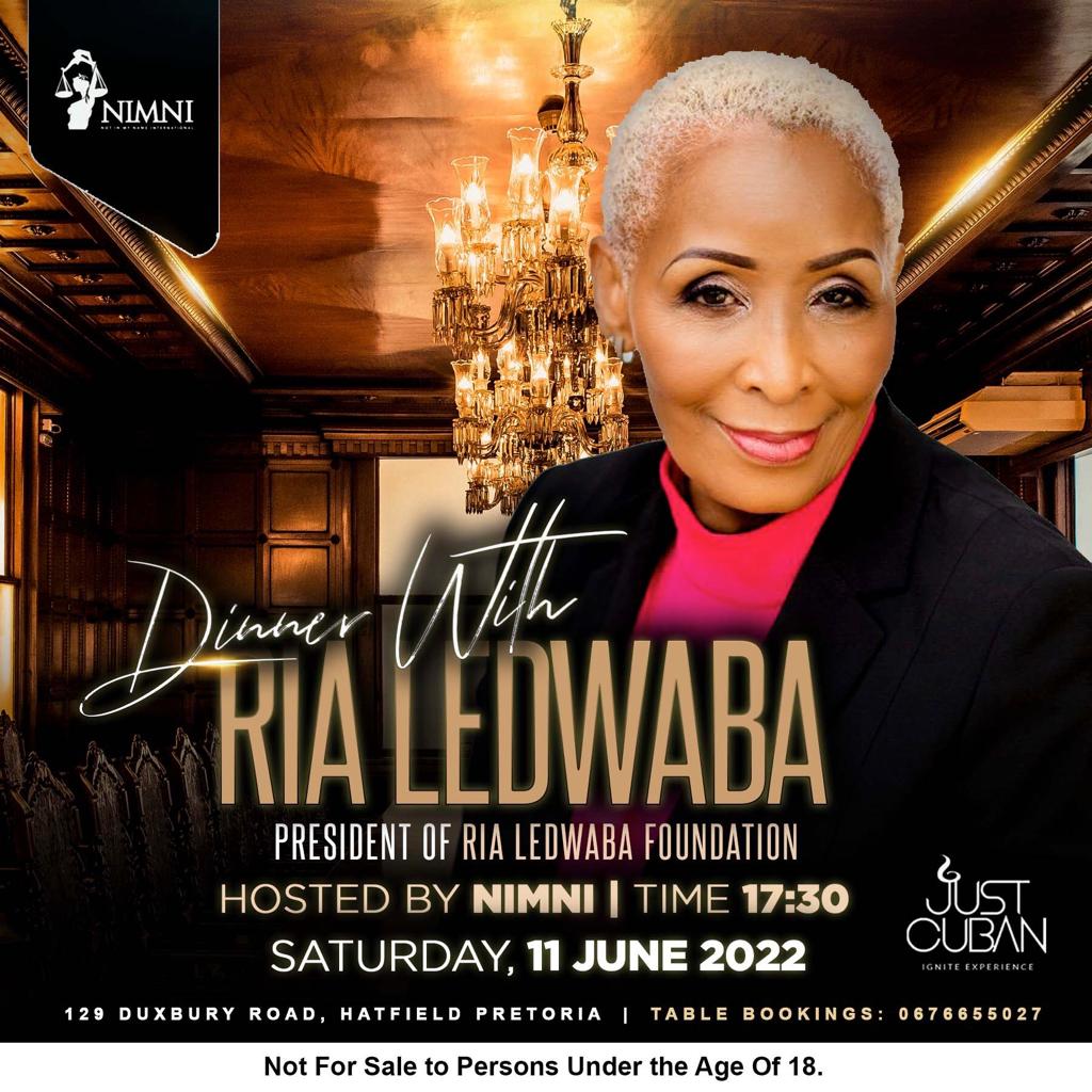 Cameraguysa's tweet photo. SAFA Vice President and President of the Ria Ledwaba Foundation Mme Ria Ledwaba will be at Just Cuban hosted by NIMNI Next Saturday on the 11th of June 17:30PM CAT.
Come join as she shares her insights about the future of football and more.
For booking contact : 0676655027 https://t.co/RSwvaSc92f