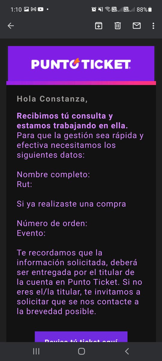 Constan79958755's tweet photo. @puntoticket he recibido más de 3 correos iguales y ustedes NO DAN SOLUCION,TIENEN UNA PESIMA ATENCIÓN AL CLIENTE!! https://t.co/7Oq1NUPA79