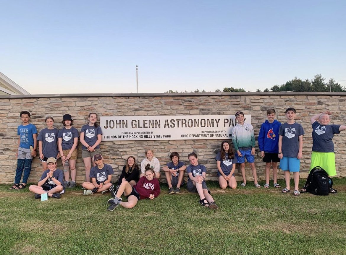 WFSI_1968's tweet photo. Our inaugural middle school Ohio Parks trip is off to a great start! Luke’s highlight: “Seeing the moon at John Glenn Astronomy Park. Like, actually looking at the craters.” #itsworthit https://t.co/jAJeOQvwPm