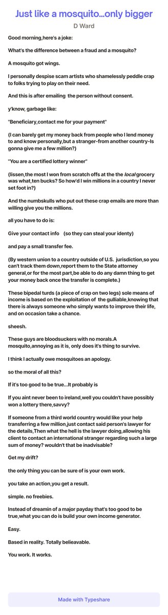 Donaldwardorg's tweet photo. Just like a mosquito...only bigger https://t.co/Ifn1MXMoVd