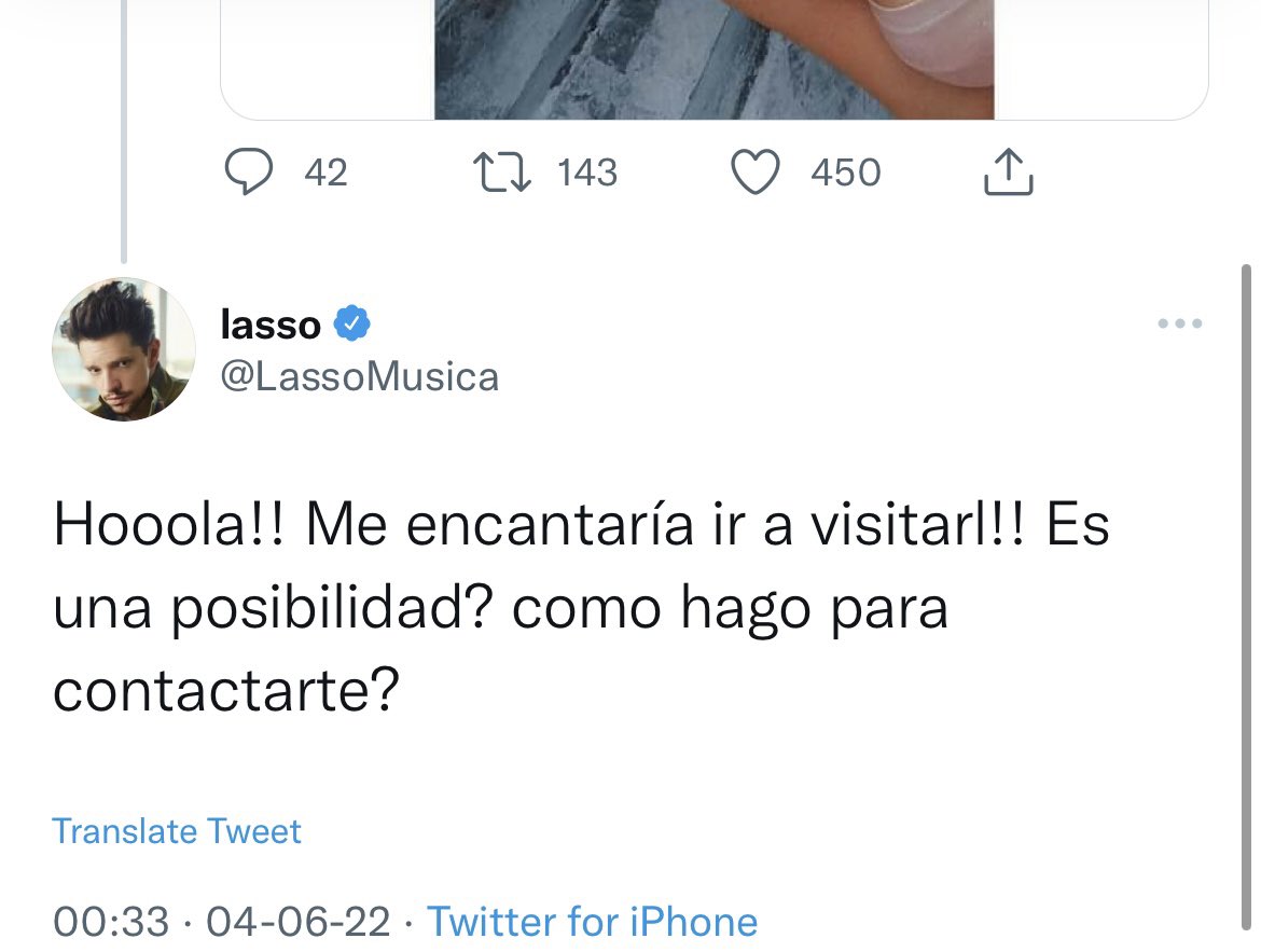 ClubDeFansLasso's tweet photo. Y son estos momentos que nos hacen amarte más! @LassoMusica gracias por siempre ser luz e inspiración para los demás ❤️ https://t.co/M0ceqvTRhe