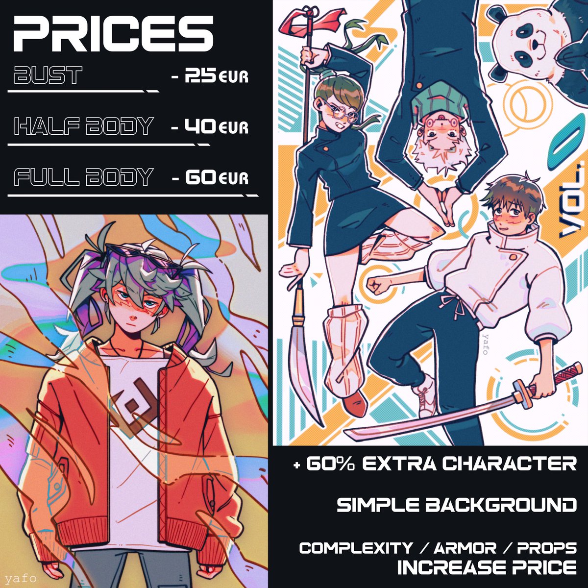 ▪️COMMISSIONS OPEN▫️
🔹 Shares are really appreciated 🔸

If you're interested send me a DM! :) 