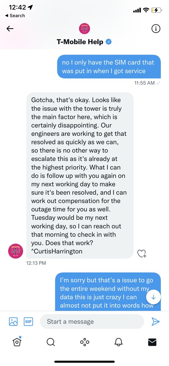 xojazm's tweet photo. @TMobileHelp @MikeSievert I have already been in contact with one of your reps all morning and I cannot wait until Tuesday for a follow up. https://t.co/Q208T8xwzP