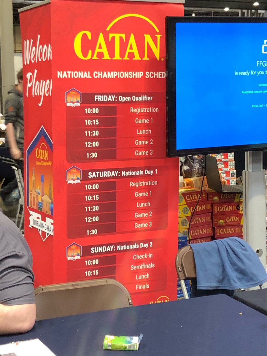 Luke Cotton (@lukecotton) on Twitter photo Qualified for and played the Catan UK National Championship yesterday & today; didn’t make tomorrow’s semis but some fun games nonetheless! Qualified for and played the Catan UK National Championship yesterday & today; didn’t make tomorrow’s semis but some fun games nonetheless!