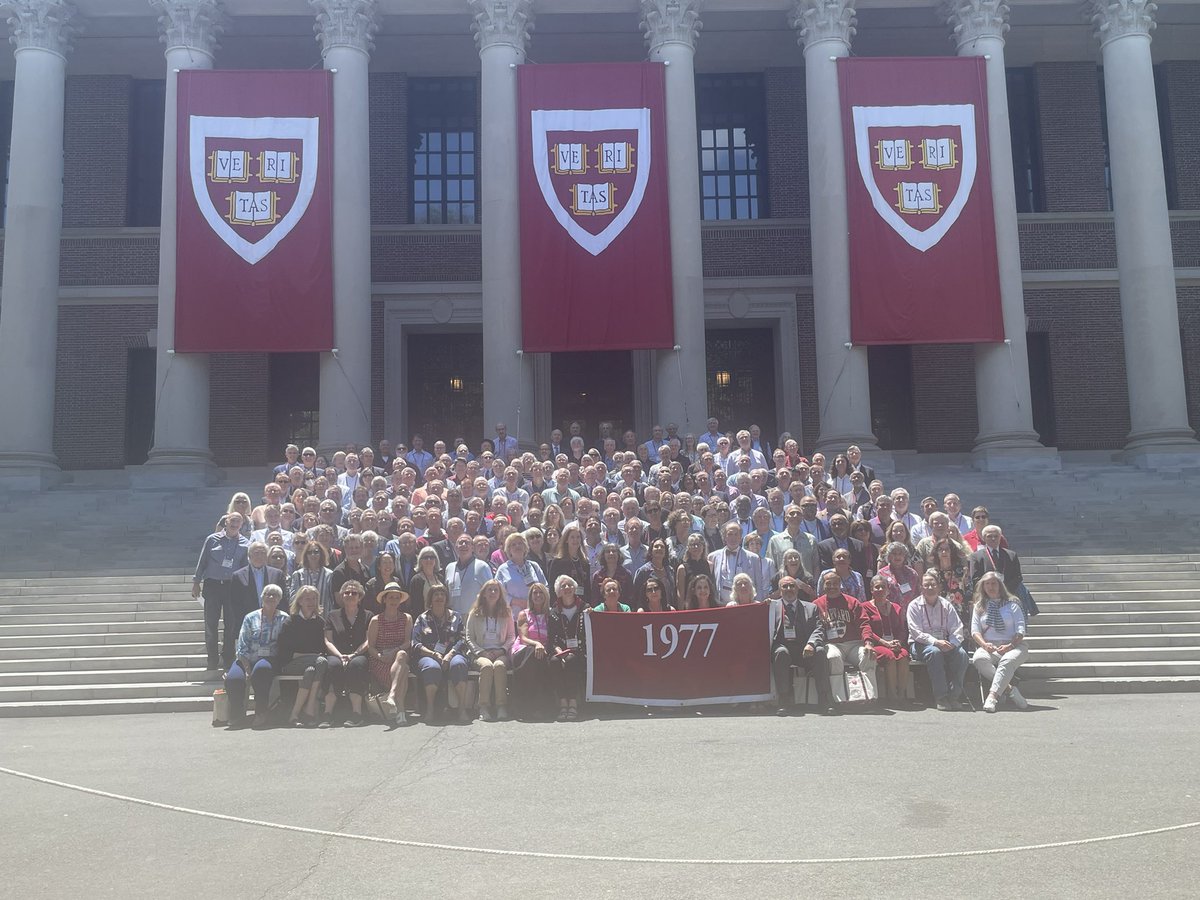 HarvardAlumni's tweet photo. #Harvard77 class photo! #HarvardReunions https://t.co/NxnSAF6IGw
