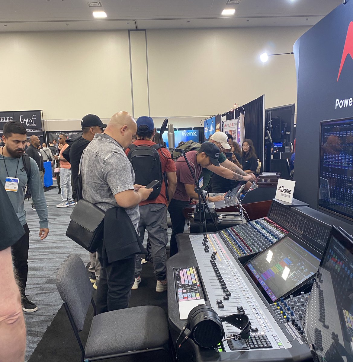 AMSNeveLtd's tweet photo. Recap of Day 1 at the @NAMMShow 

We’re here today at booth 15521 to demo the Neve 8424, Genesys Black and BCM10/2 MkII and learn more about the brand new 88M and other product updates. 

#NAMM2022 #Neve https://t.co/9FlnXCodOS