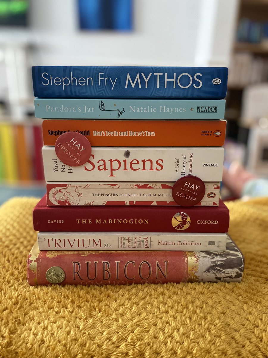 mrsbgteach's tweet photo. Thanks, Hay. Special thanks to the Oxfam bookshop for an inimitable eclectic collection of wonders #HayFestival2022 #lastoneipromise #bookhaul https://t.co/os1jlxR9XM