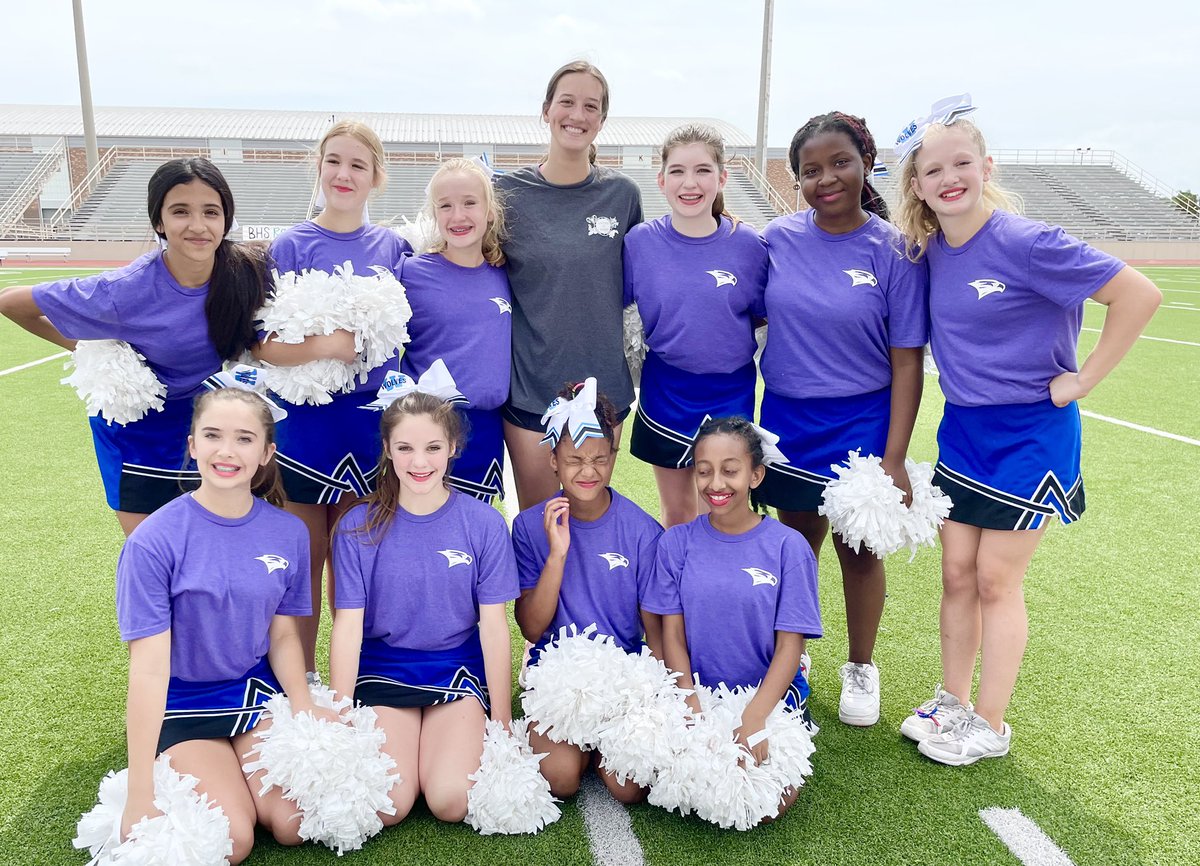 CheerWestwood's tweet photo. We are sad to see cheer camp end!  What an amazing effort by everyone involved!  We made new friends and gained invaluable experience!  @WestwoodJH_RISD @WWJH_athletics @mottram_katie @kpitts724 @RichardsonISD https://t.co/5zaDpR6shP
