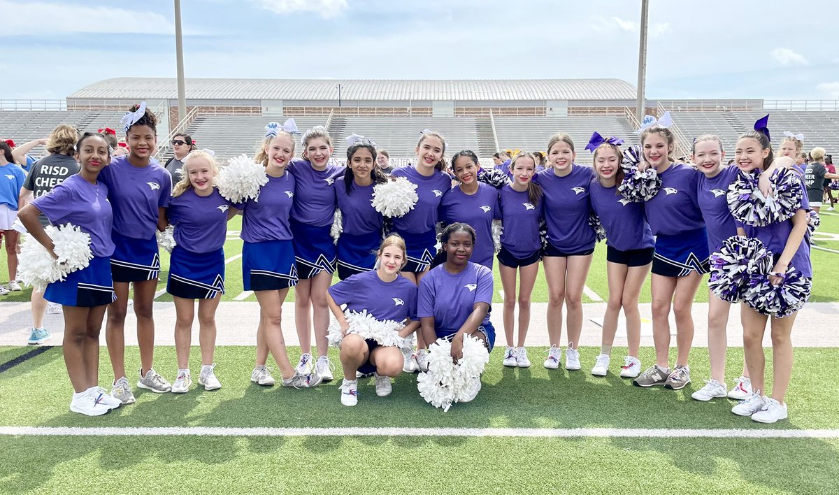 CheerWestwood's tweet photo. We are sad to see cheer camp end!  What an amazing effort by everyone involved!  We made new friends and gained invaluable experience!  @WestwoodJH_RISD @WWJH_athletics @mottram_katie @kpitts724 @RichardsonISD https://t.co/5zaDpR6shP