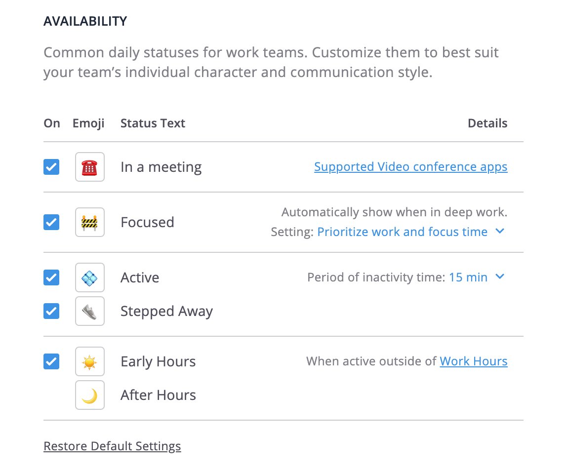 GetPulseTeam's tweet photo. ICYMI - Pulse - Automatic Status v1.5 for @SlackHQ is now available: 

✨ Customize statuses with the emojis you want
🔥  Pinnable, personalized status 
🎉  Google Meet Integration 
🏠 Add custom emoji for ‘Places’ (Home, Office, anywhere you work)

https://t.co/WeBtUhYkL6 https://t.co/t6mdJs01lo