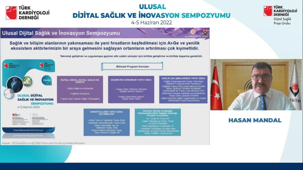 Prof. Dr. Hasan Mandal (@profhasanmandal) on Twitter photo Sağlıkta Dijital Teknoloji!
<a href="/TKDResmi/">Türk Kardiyoloji Derneği</a>'nin düzenlediği Ulusal Dijital Sağlık ve İnovasyon Sempozyumu, “Dijital Dünya, Dijital Sağlık ve Türkiye” oturumunda “Sağlıkta İnovasyon” sunumumuzu gerçekleştirdik.
Sağlıkta yenilikçi çalışmalar gurur kaynağımız.
<a href="/Cevdet_Erdol/">Prof. Dr. Cevdet ERDÖL</a>
<a href="/vaytekin/">Vedat Aytekin</a> Sağlıkta Dijital Teknoloji!
<a href="/TKDResmi/">Türk Kardiyoloji Derneği</a>'nin düzenlediği Ulusal Dijital Sağlık ve İnovasyon Sempozyumu, “Dijital Dünya, Dijital Sağlık ve Türkiye” oturumunda “Sağlıkta İnovasyon” sunumumuzu gerçekleştirdik.
Sağlıkta yenilikçi çalışmalar gurur kaynağımız.
<a href="/Cevdet_Erdol/">Prof. Dr. Cevdet ERDÖL</a>
<a href="/vaytekin/">Vedat Aytekin</a>