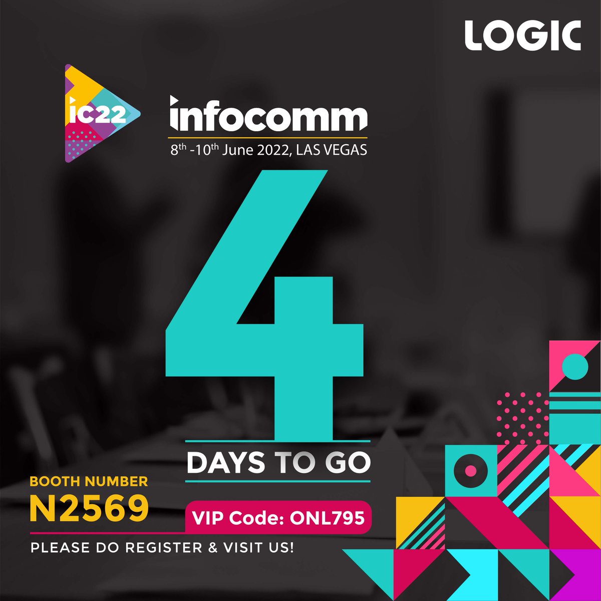 LOGICUSA2's tweet photo. 4 days to go!! #infocomm2022 #infocomm22 #avixa https://t.co/5zEtjmc3F0