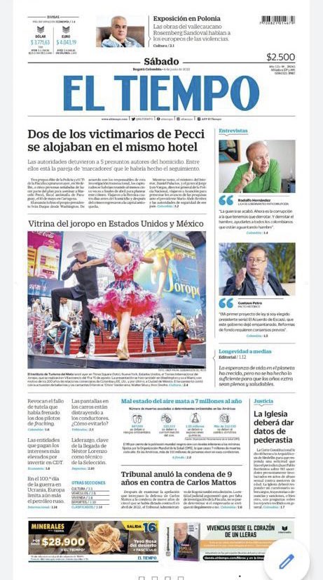El Torneo Internacional del Joropo es noticia de primera plana en <a href="/ELTIEMPO/">EL TIEMPO</a>. Gracias <a href="/ernestocortes28/">Ernesto Cortés</a> <a href="/amompotes/">Andrés Mompotes</a> por resaltar este hecho histórico de universalización de nuestra cultura a través del joropo en la capital del mundo Nueva York, también en Washington y  Miami.