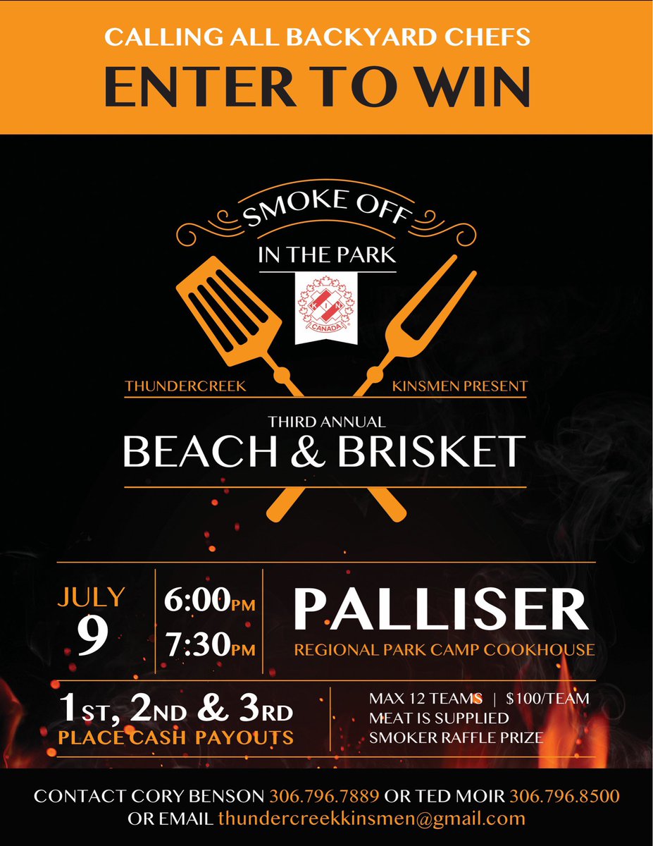 Come give your cooking/ bbq  skills the test and have some fun with the other cooks.