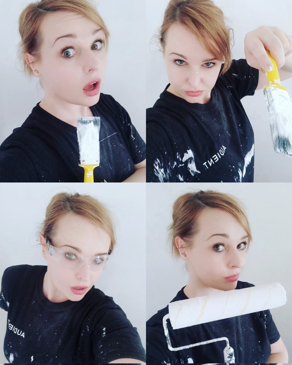 JennaVAtion's tweet photo. My Superhero name is THE DECORATOR. This DIY job is taking forever. Textured ceilings should be banned. #WeekendDIY https://t.co/zkrU4o36ci