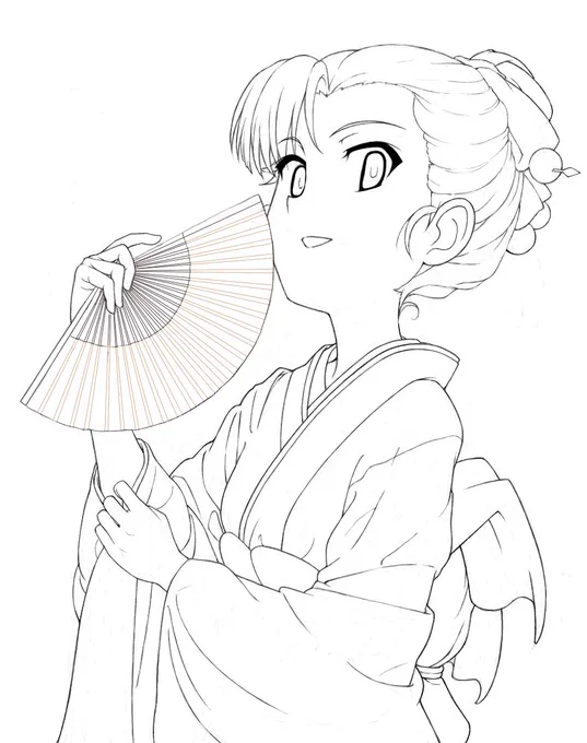 いつもベタ塗りなので違う塗りの練習しようと残してた線画。何だかんだ使わない様な気がしてきたので供養!!マコピー&ココピーが自分的にお気に入りです。 
