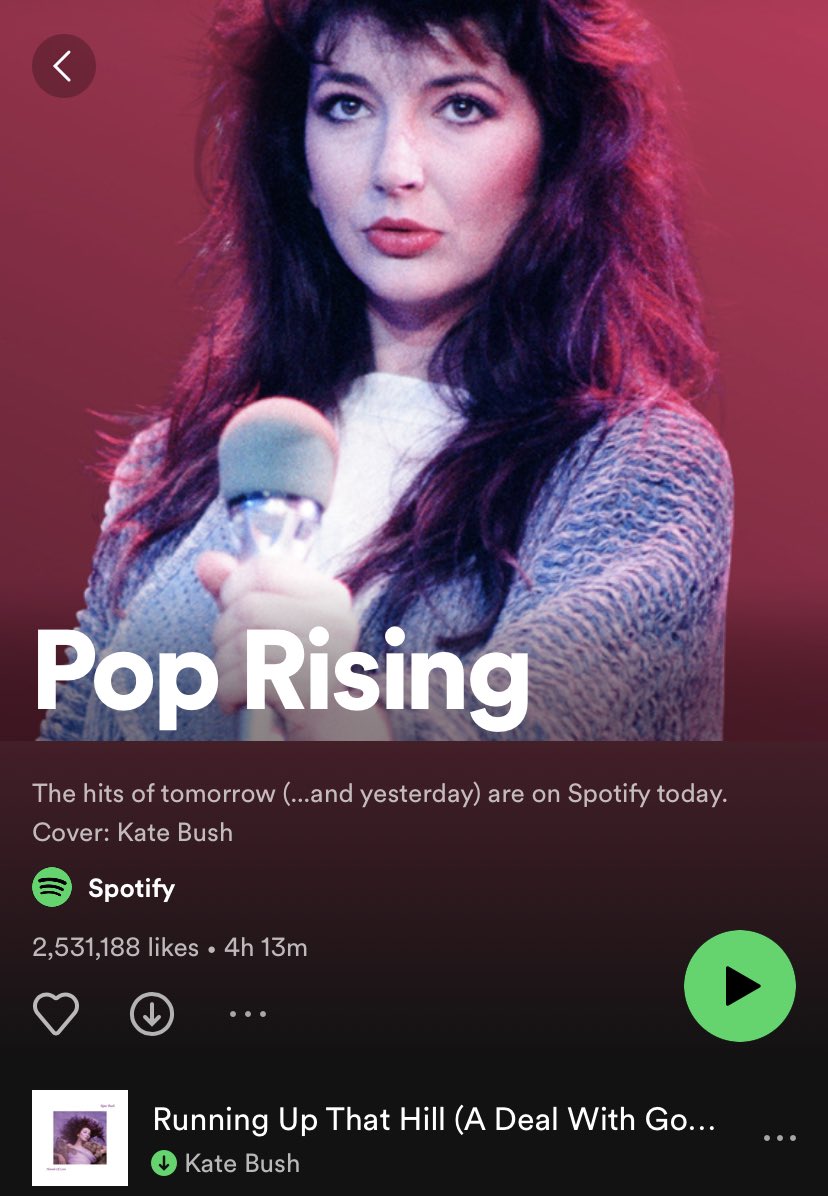 aaronposting's tweet image. Ah yes I love rising new pop star Kate Bush