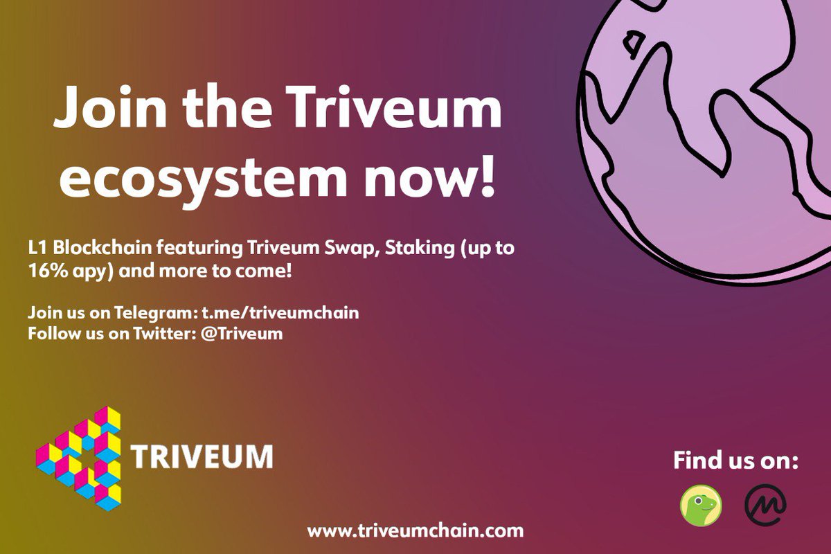 syah6_kamaludin's tweet photo. @Crypto__emily 💠TRIVEUM CHAIN Will be Built The Fastest Blockchain With lowest fee, And build Ecosystem With Projects Spanning DeFi, NFTs, Web3 &amp; Much More.
💠Big Project:
✓Blockchain, MarketPlace NFTs (TESTNFT)
✓DEX (TESTDEX)
✓Wallet, Staking, Dapp, Swap (LIVE)

https://t.co/IUt6nrPHmv https://t.co/Hs4wDHkEus