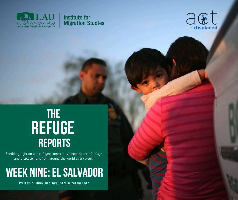 ActforDisplaced's tweet photo. We're dlighted to share our partnership with the Institute for Migration Studies at the Lebanese American University - LAU to prepare the profile of El Salvador that aims to shed light on refugee communities’ experiences of refuge and displacement.
Read: https://t.co/snrmD6CxG9 https://t.co/IkQqBZLXVS