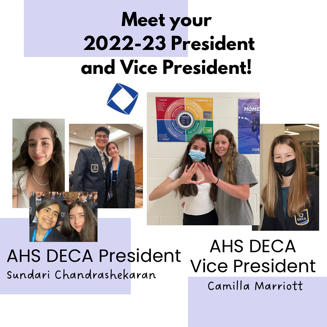 We are proud to announce your 2022-23 Apex High DECA President, Sundari, and Vice President, Camilla! 🤗 Get excited for another amazing year of DECA coming up next school year! <a href="/NC_DECA/">North Carolina DECA</a> <a href="/ApexHighSchool/">Apex High School</a>