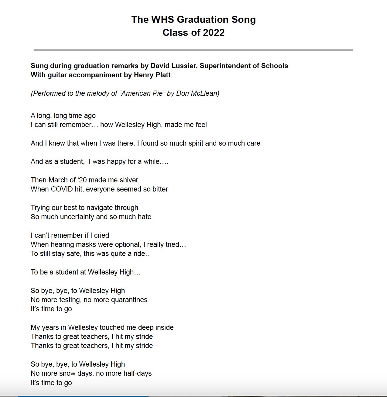 Graduation song outlet